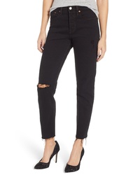 black ripped skinny jeans levis