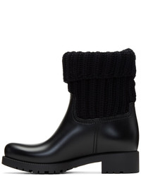 Moncler Black Pvc Ginette Boots