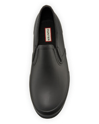 Hunter Boot Original Refined Rubber Plimsoll Sneaker Black