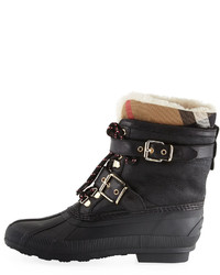 Burberry Windmere Check Weather Boot Black