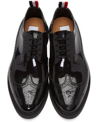 Thom Browne Black Rubber Classic Longwing Brogues