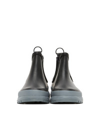 Stutterheim Black And Grey Rainwalker Chelsea Boots