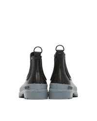 Stutterheim Black And Grey Rainwalker Chelsea Boots