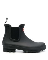 Hunter Logo Patch Chelsea Boots