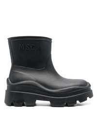 MSGM Logo Print Rubber Boots