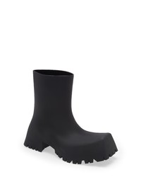 Balenciaga Trooper Rubber Boot In Black At Nordstrom