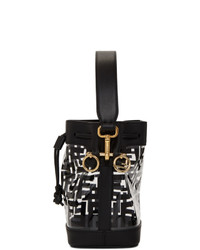 Fendi Transparent And Black Pu Mini Mon Tresor Bag