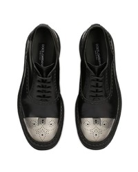Dolce & Gabbana Francesina Contrast Toecap Rubber Derby Shoes