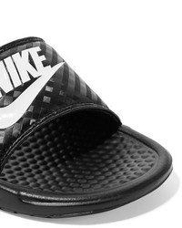 Nike Benassi Just Do It Rubber Slides Black