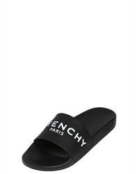 Givenchy Rubber Logo Embossed Slide Sandals