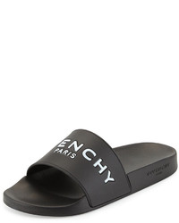 Givenchy Logo Rubber Sandal Slide Black