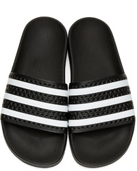 adidas Originals Black Adilette Slide Sandals