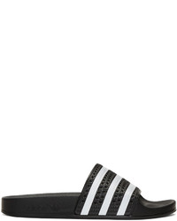 adidas Originals Black Adilette Slide Sandals