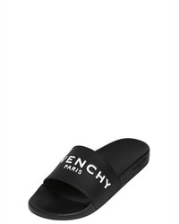 Givenchy Rubber Logo Embossed Slide Flats