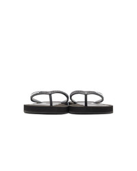 DSQUARED2 Black And White Icon Flip Flops