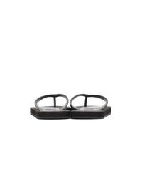 DSQUARED2 Black And White Icon Flip Flops
