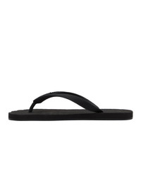 Vetements Black Logo Toe Flip Flops