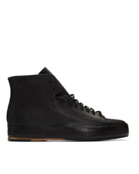 Feit Black Hand Sewn Rubber High Sneakers