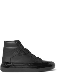 Balenciaga Rubberised Leather High Top Sneakers