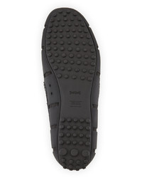 Swims Rubber Penny Loafer With Faux Croc Trim Black