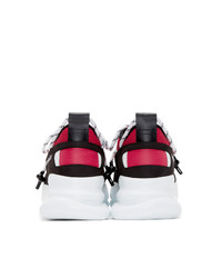 Versace Black And Red Nyc Runway Chain Reaction Sneakers