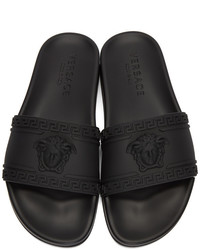 Versace Black Medusa Slide Sandals