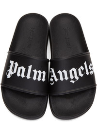 Palm Angels Black Pool Slide Sandals