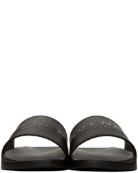 Givenchy Black Rivet Logo Slide Sandals