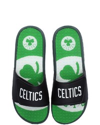 FOCO Boston Celtics Wordmark Gel Slide Sandals In Green At Nordstrom