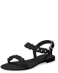 Givenchy Jelly Chain Link Flat Sandal Black