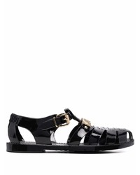 Moschino Logo Letter Caged Jelly Sandals