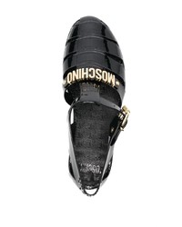 Moschino Logo Plaque Sandals