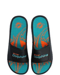 FOCO Miami Dolphins Wordmark Gel Slide Sandals In Teal At Nordstrom