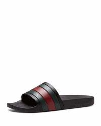 Gucci Pursuit 72 Rubber Slide Sandal Black