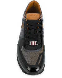 Bally Metallic Lace Up Sneakers
