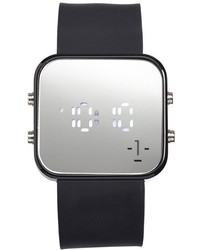 1face Cancer Square Digital Silicone Strap Watch 38mm