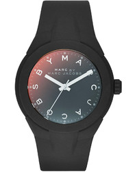 Marc by Marc Jacobs 38mm X Up Silicone Watch Black