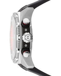 Brera 47mm Prodiver Chronograph Watch With Rubber Strap Blacksilver