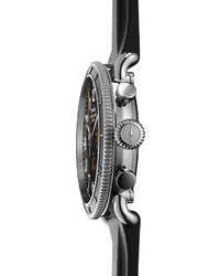 Shinola 48mm Runwell Sport Chronograph Watch With Rubber Strap Black