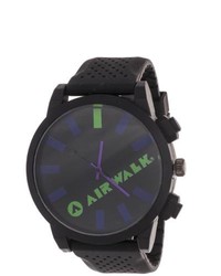 Airwalk Rage Black Dial Rubber Watch