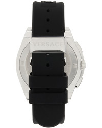 Versace Black Silver Geo Chrono Watch