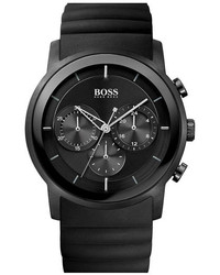 Hugo Boss Boss Round Chronograph Rubber Strap Watch 42mm