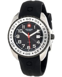 Swiss Military Calibre 06 6s1 04 007 Sealander Black Rotating Stainless Steel Bezel Rubber Watch