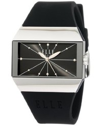 Elletime El20122p02c Black Silicone Rectangular Watch