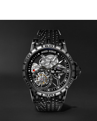 Roger Dubuis Excalibur Sottozero Pirelli Limited Edition Automatic Skeleton 45mm Titanium And Rubber Watch Ref No Rddbex0753