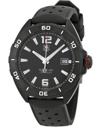 Tag Heuer Formula 1 Black Rubber Black Dial Watch 41mm