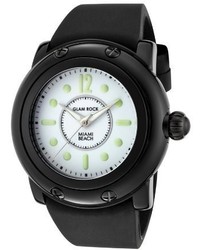 Glam Rock Gr25024 Miami Beach White Dial Black Silicone Watch