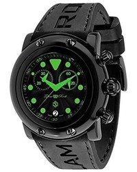 Glam Rock Gr61116 Miami Beach Chronograph Black Dial Black Silicone Watch