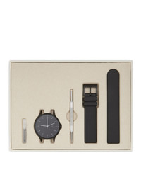 Instrmnt Gunmetal And Black Rubber Everyday Watch