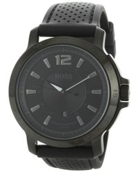 Hugo Boss 1512453 H2001 Black Dial Black Rubber Strap Watch